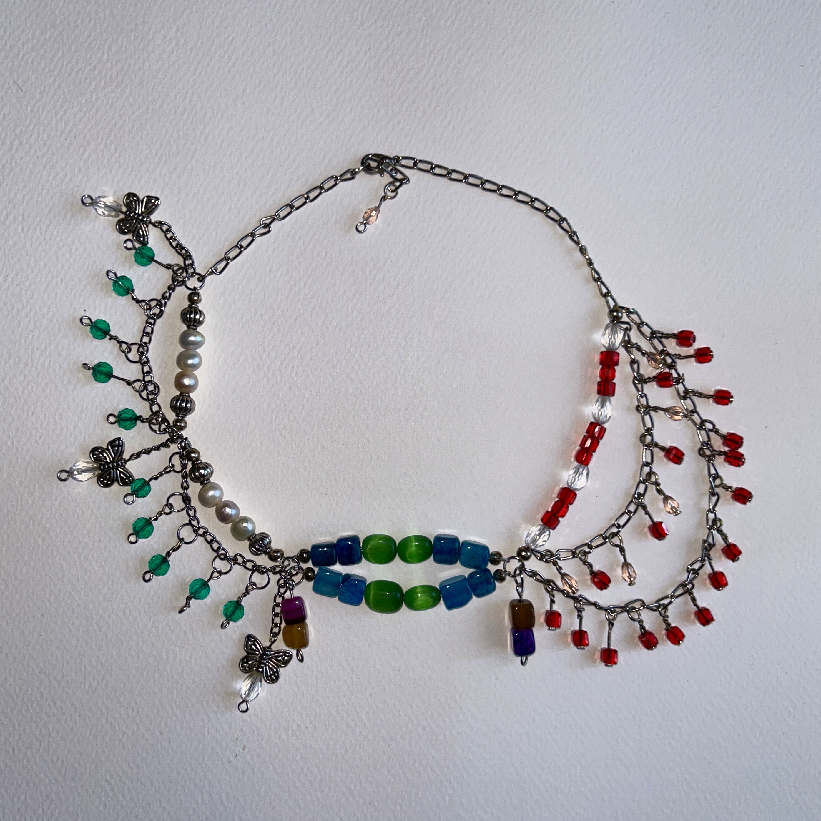 assymetrical beaded necklace